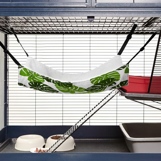 Jetec 2 Pack Cat Hammock for Cage, Catio Accessories Reversible Soft Cats Bed - Image 2