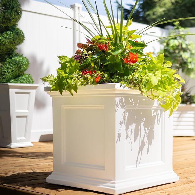 Mayne Fairfield 24-Inch Self Watering Square Planter Box, Weather-Resistant and - Image 9