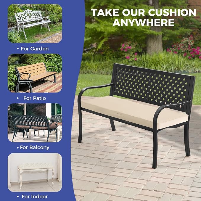 Outdoor Bench Cushions for Outdoor Furniture, Waterproof Bench Pillow, Fade - Image 8