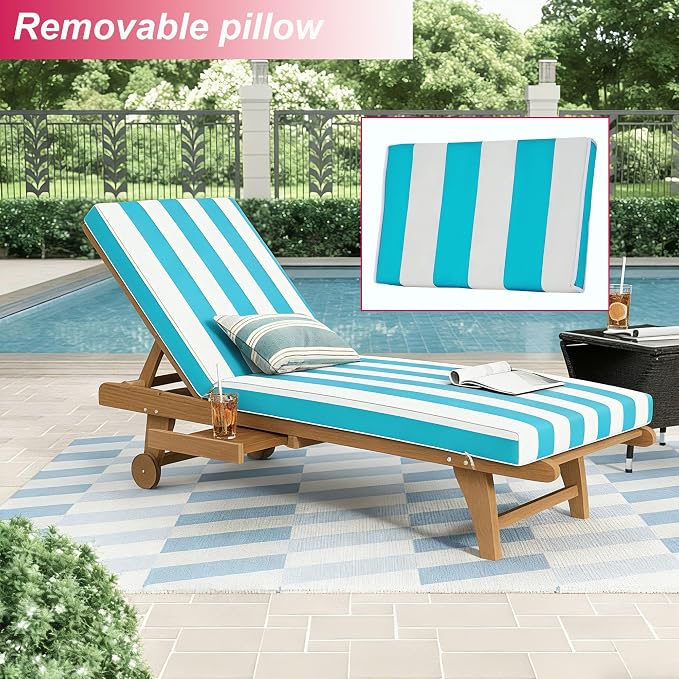 Chaise Lounge Cushions Outdoor 72x21x4 Inch, Patio Lounger Chair Cushion - Image 6