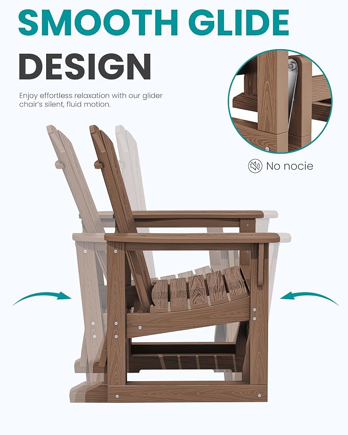 SERWALL Outdoor Glider Chair Set of 2 - Image 4