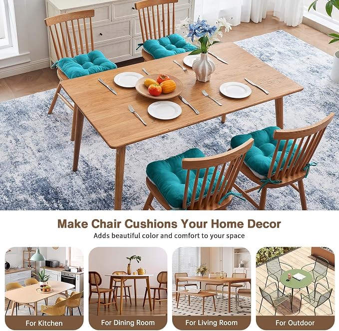 BETU Chair Cushions for Dining Chairs Set of 4, 3.5" Thick Kitchen Table Chair - Image 4