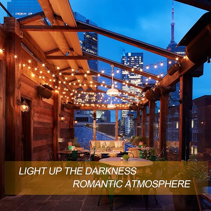 25Ft Christmas Outdoor String Light, G40 Globe Patio Lights - Image 7