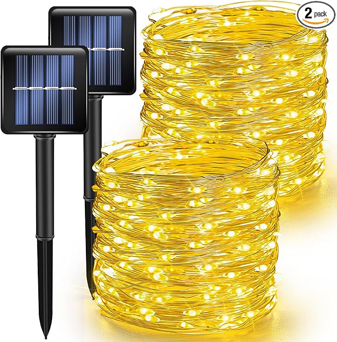 TW SHINE Warm White Solar String Lights Outdoor, Total 80 FT 240 LED Solar by TWSHINE
