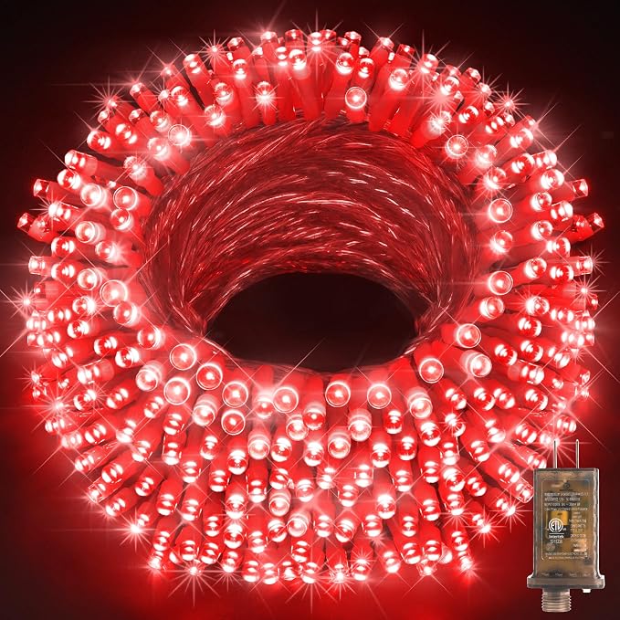 KNONEW 403ft 1000 LED String Lights Outdoor Christmas Lights 8 Modes & Timer by KNONEW
