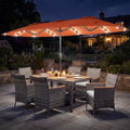 Tangkula 9 Pieces Rattan Outdoor Dining Set by TANGKULA