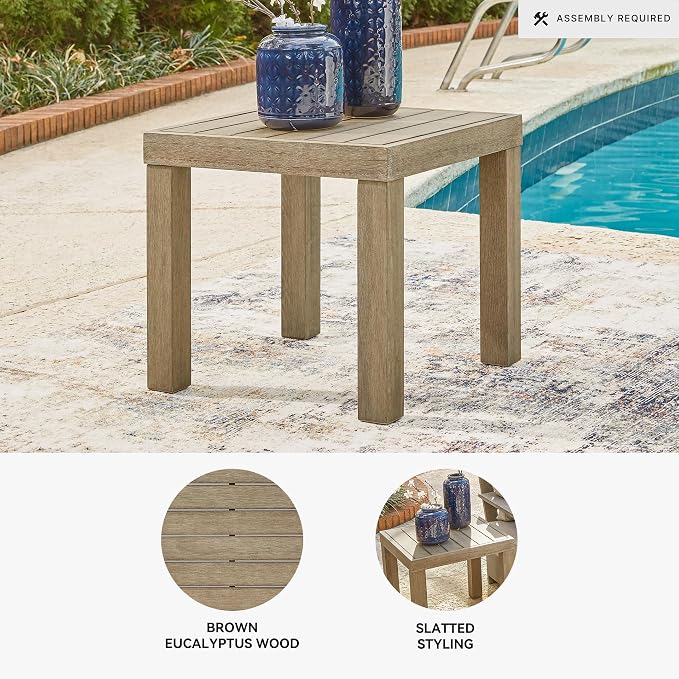 Signature Design by Ashley Silo Point Casual Outdoor Square Patio End Table - Image 4