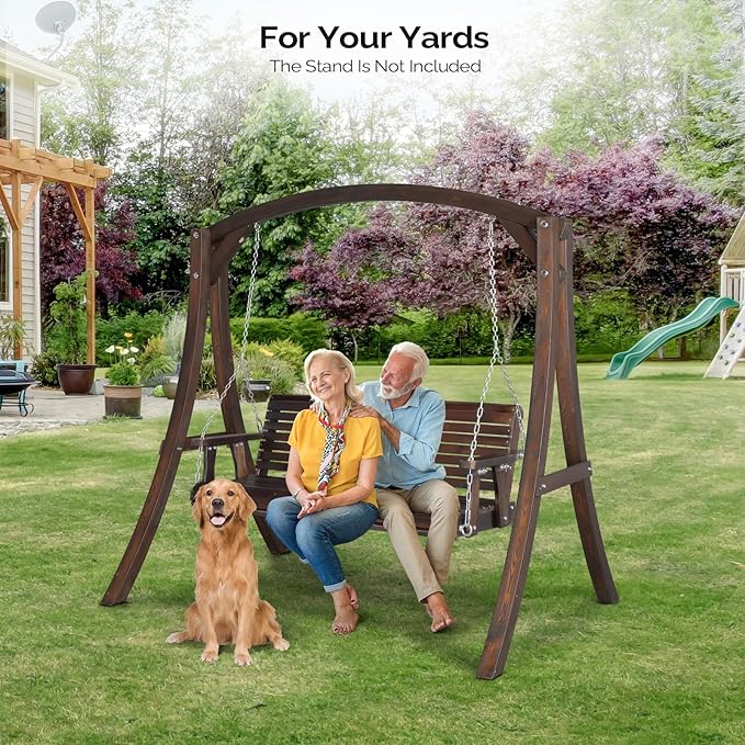 VINGLI Heavy Duty 880 LBS Patio Porch Swing Outdoor PU Painting, Hanging Chair - Image 7