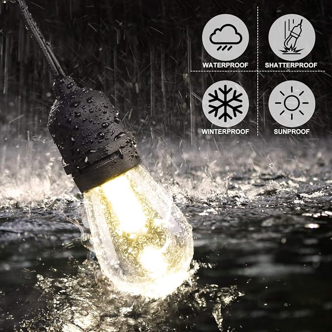 Mlambert 3 Color Outdoor LED Dimmable String Lights - Image 8