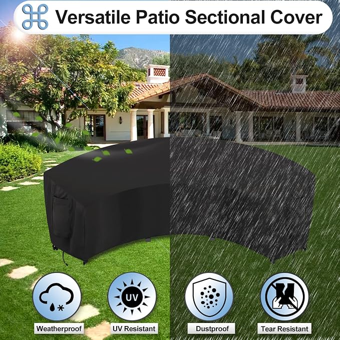 OutdoorLines Waterproof Curved Outdoor Sectional Cover - Image 4