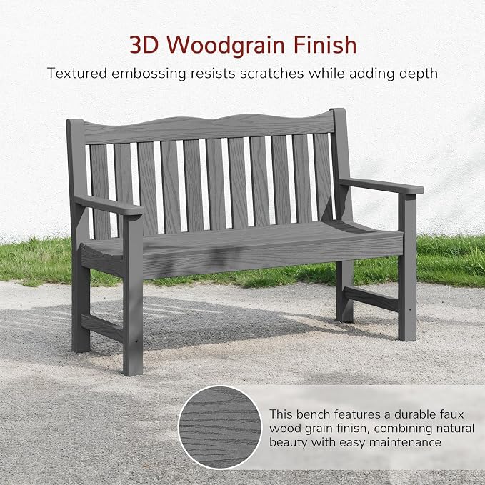 Stoog Outdoor Bench, 2-Person Garden Benches - Image 6