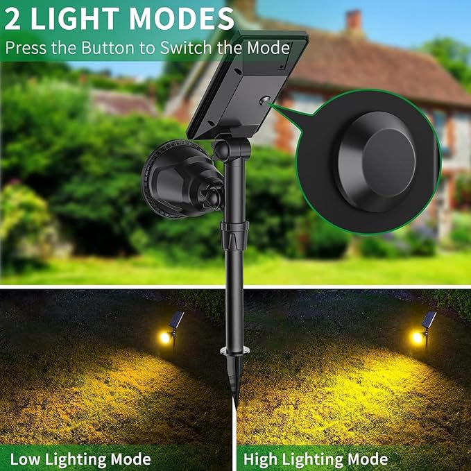 JSOT Solar Spot Lights Outdoor Waterproof, Outdoor Landscape Spotlights Flood - Image 5