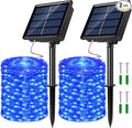 2 Pack Solar Powered Fairy String Lights Outdoor Waterproof 8 Modes Twinkle by JosMega