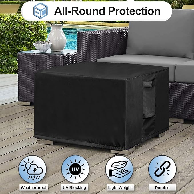 OutdoorLines Outdoor Waterproof Patio Ottoman Covers - Image 4