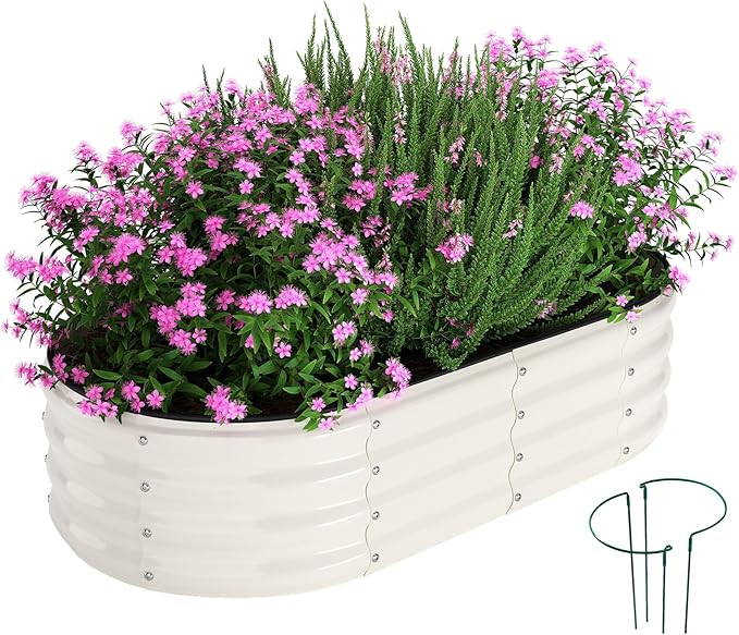 Galvanized Metal Planter Raised Garden Bed Kit by ZFHgarden