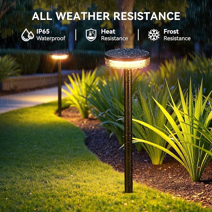 LETMY Solar Pathway Lights Outdoor, 6 Pack 2X Brighter Solar Lights Outdoor - Image 5