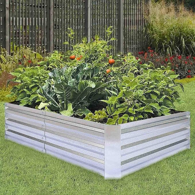 Galvanized Raised Garden Beds for Vegetables Large Metal Planter Box Steel Kit - Image 3