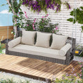3 Seat Porch Swing, Wicker Patio Swing by YALISSEY