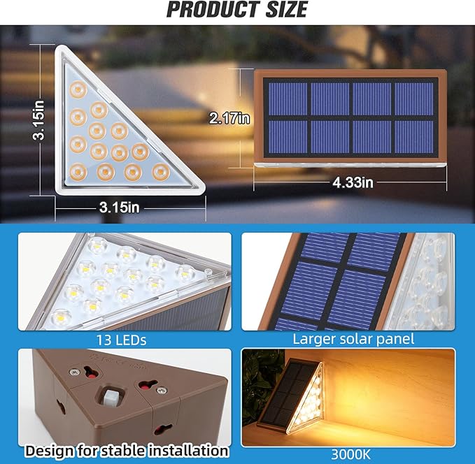 NIORSUN Outdoor Stair Lights 24 Pack, Solar Step Lights IP67 Waterproof - Image 4