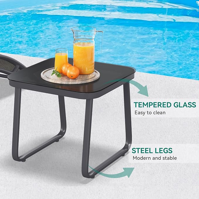 YITAHOME Outdoor Chaise Lounge Chair Set of 6, Pool Lounge Chairs - Image 4