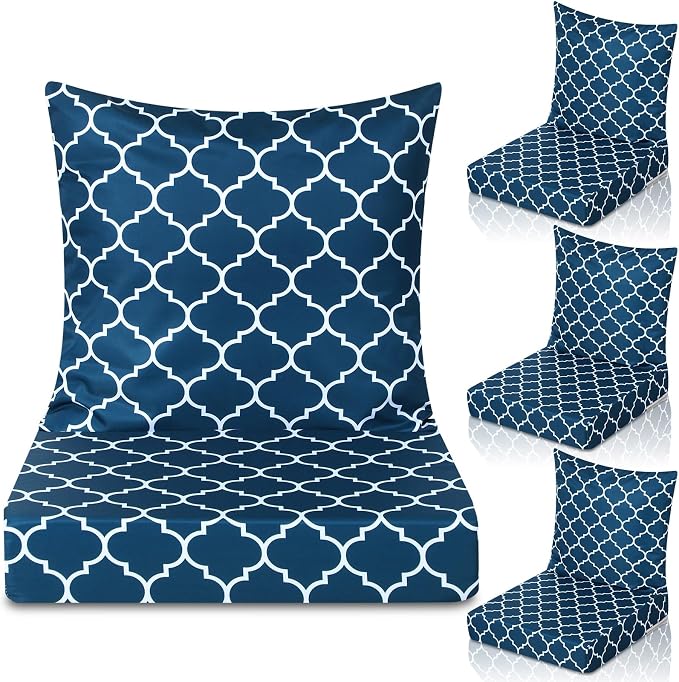 Hoteam 4 Set Outdoor Chair Patio Cushions 20 x 20 Inch Deep Seat Waterproof by Hoteam