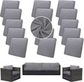 Outdoor Cushion Covers Set, Replacement by SUKAIKEQA