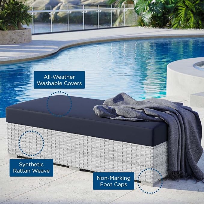 Modway EEI-4308-LGR-NAV Ottoman, Light Gray Navy - Image 7
