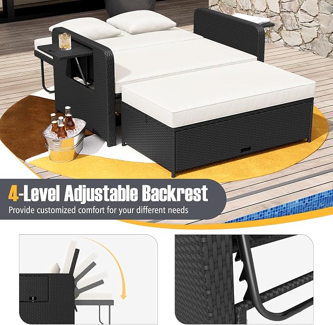 RELAX4LIFE Wicker Patio Outdoor Daybed - Image 4