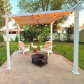 PURPLE LEAF 10' x 10' Outdoor Aluminum Pergola White Heavy-Duty Retractable by Unknown