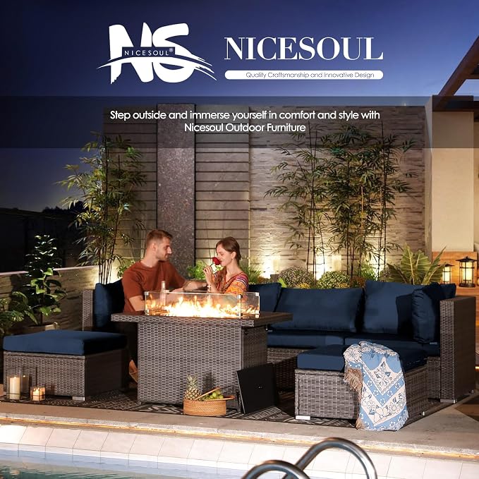 NICESOUL 13 Piece Outdoor Sectional Furniture - Image 9