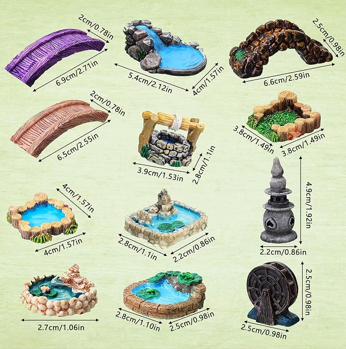 12 PCS Miniature Fairy Garden Accessories - Image 2