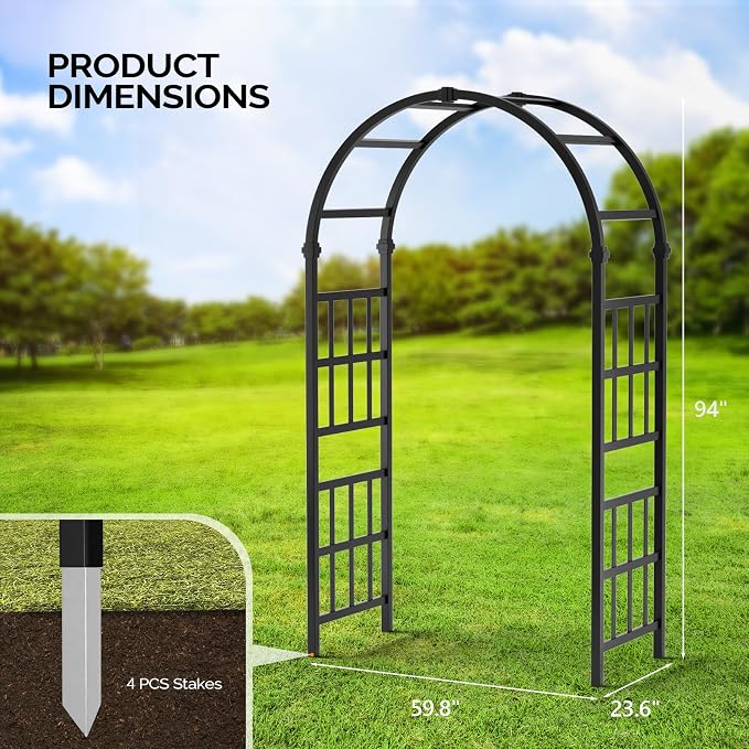 Outvita PVC Garden Arbor, Arch Trellis - Image 3