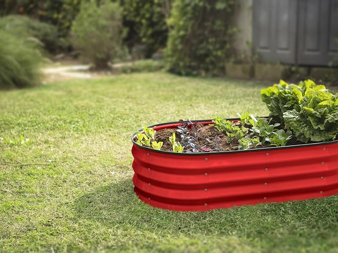 Plant & Plot Galvanized Raised Garden Beds Outdoor // 4×2×1 ft Planter Raised - Image 6