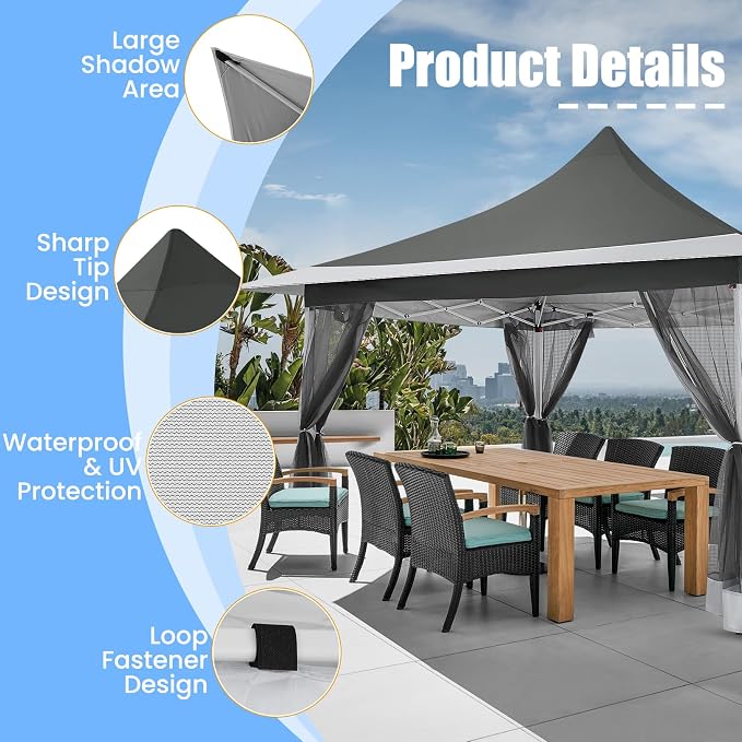 COBIZI 12x12 Pop up Canopy Gazebo on Clearance, Outdoor Canopy Tent - Image 7