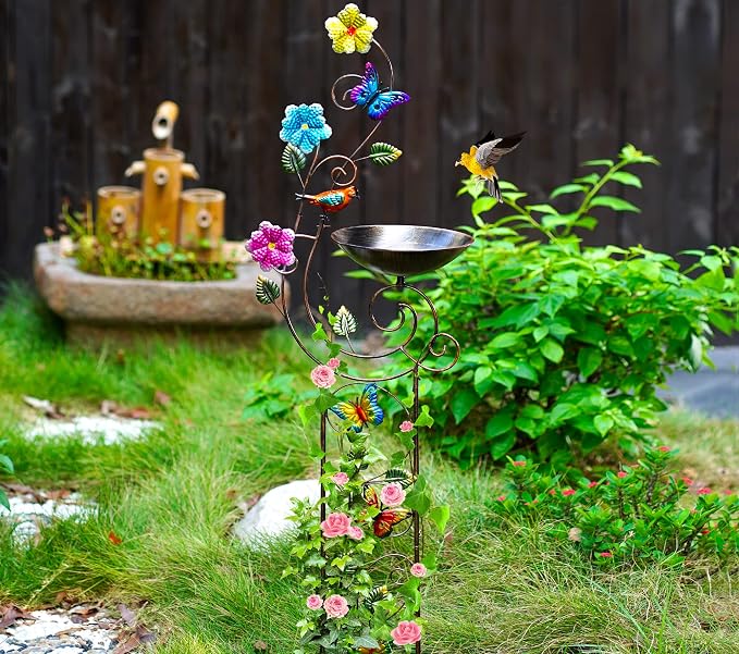 57" Height Metal Bird Bath - Image 2