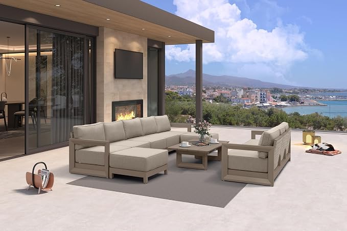 PURPLE LEAF Patio Furniture Set Enclosed Outdoor Couch by Unknown