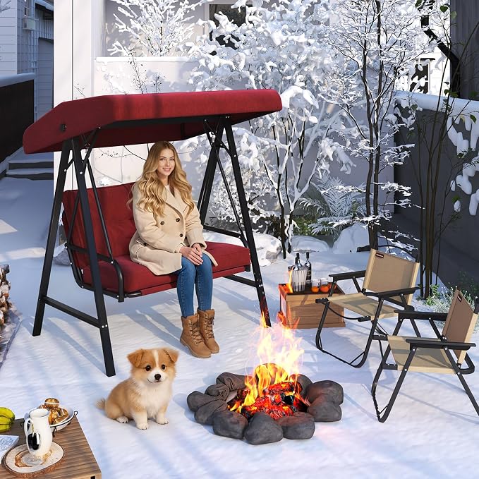 AECOJOY 2-Seat Outdoor Patio Swing Chair - Image 8