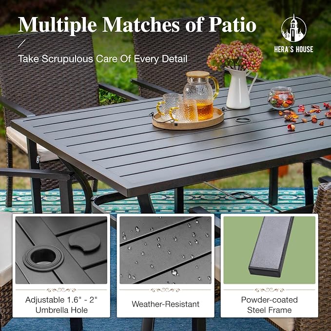HERA'S HOUSE 7 Pieces Patio Dining Set - Image 5