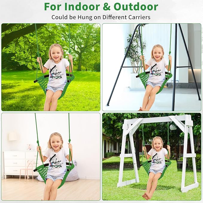 Hi-Na Tree Swing for Kids, Adjustable Toddler Rope Swing Seat - Image 3