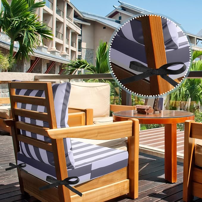 Hoteam 6 Set Outdoor Chair Cushions 20 x 20 Inch Patio Cushions Deep Seat - Image 4