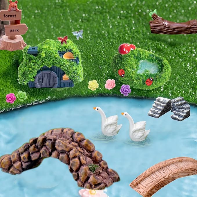 45 Pcs Resin Mini Garden Accessories - Image 2