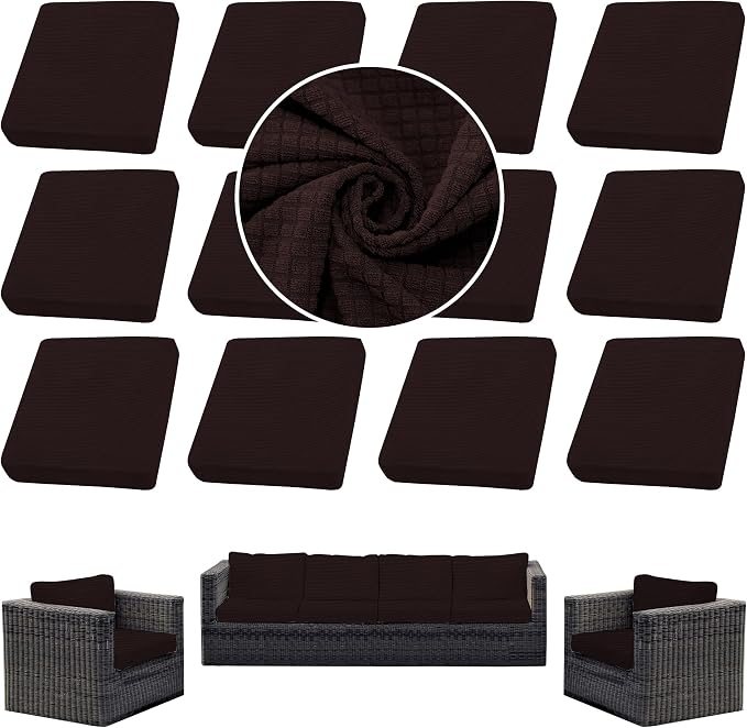 Outdoor Cushion Covers Set, Replacement by SUKAIKEQA