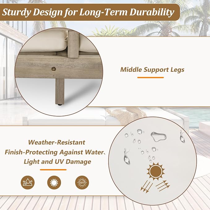 GOWE TREXM Outdoor Daybed, Patio Daybed - Image 7