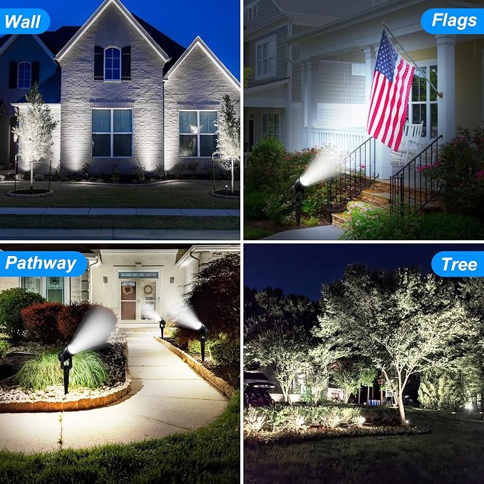 Solar Spot Lights Outdoor, 2-in-1 Solar Landscape Spotlights IP65 Waterproof - Image 6