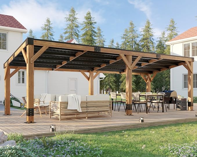 AMERLIFE 10 x 20FT Wood Gazebo by AMERLIFE