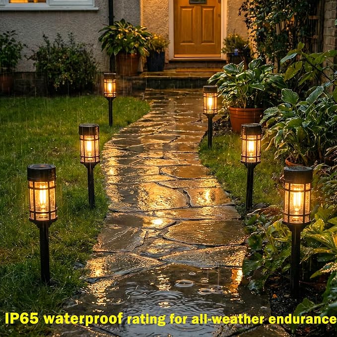 Solar Lights Outdoor Waterproof, 8 Pack 21" Solar Pathway Lights - Image 10