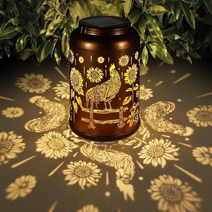 Solar Lanterns Outdoor Waterproof Hummingbird Garden Decor Gifts by Tepaken