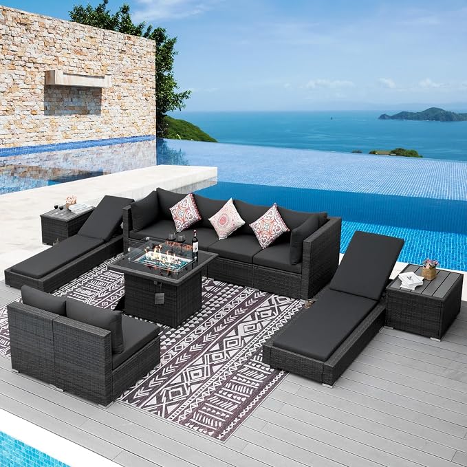 NICESOUL 11-Piece Patio Furniture by NICESOUL