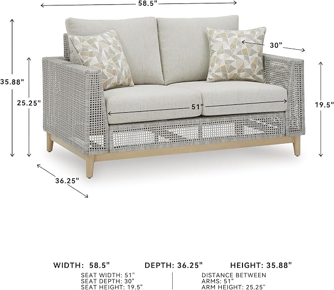 Signature Design by Ashley Seton Creek Cottage Nuvella Weather Resistant Fabric - Image 3