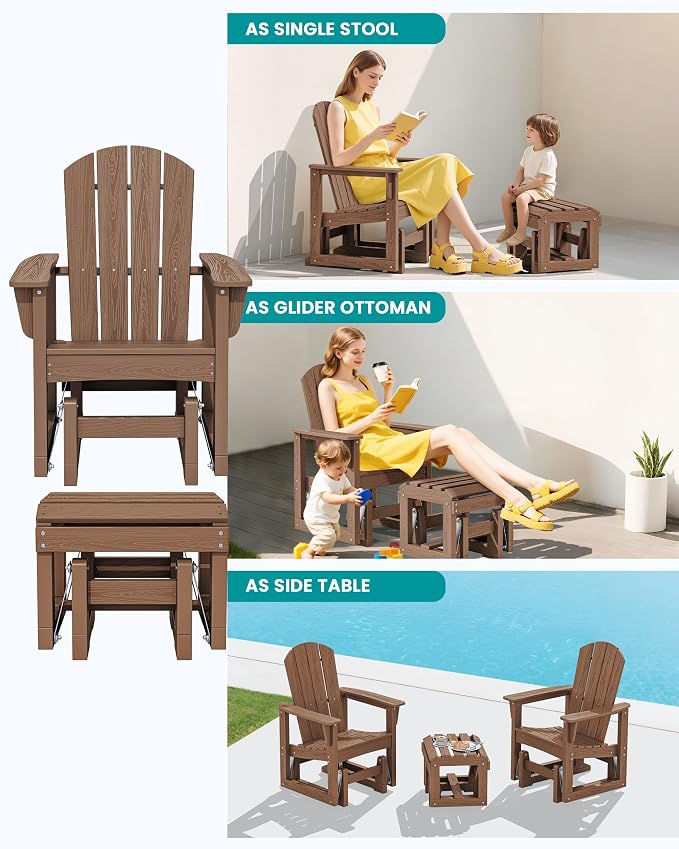 SERWALL Outdoor Glider Chair - Image 5
